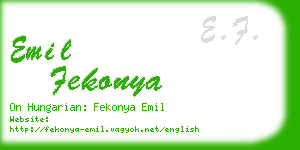 emil fekonya business card